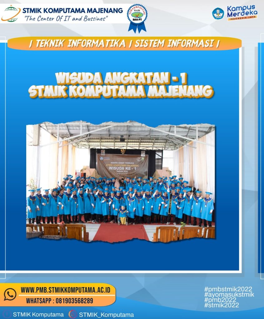 WISUDA ANGKATAN-1 STMIK KOMPUTAMA MAJENANG 2021/2022