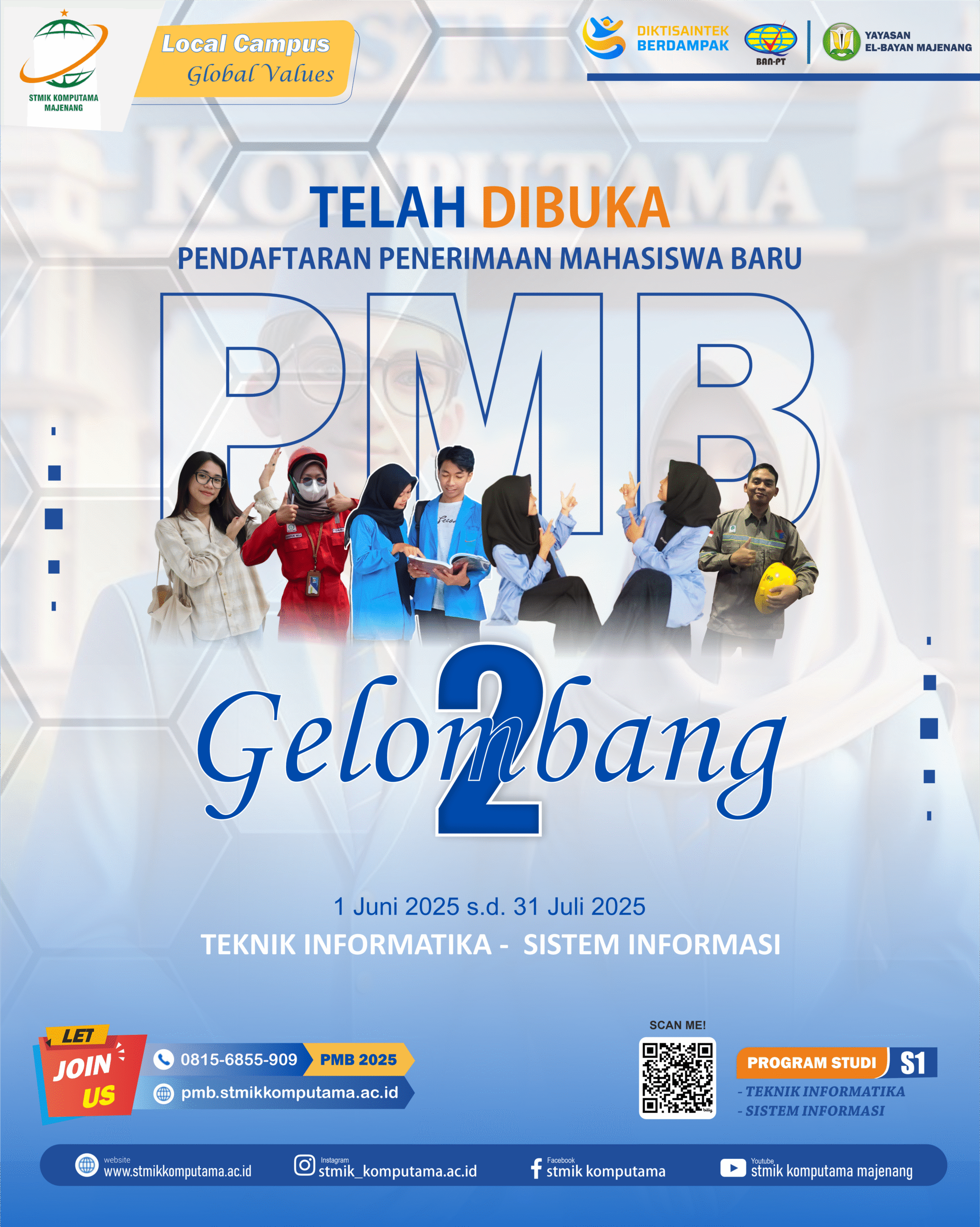 PENERIMAAN MAHASISWA GELOMBANG 2 TELAH DIBUKA!