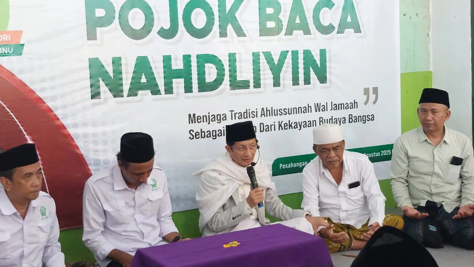 Menag Luncurkan Pojok Baca Nahdliyin Cilacap di Ponpes El Muslim Pesahangan