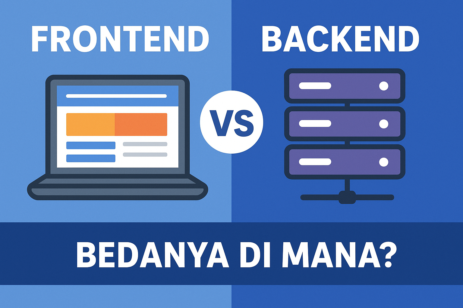 Frontend vs Backend: Bedanya di Mana? Web Developer Pemula Wajib Tahu