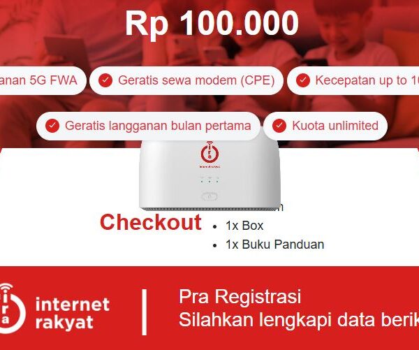 Link dan Cara Daftar Internet Rakyat: Kencang Murah, 100 Mbps Mulai Rp100 Ribu